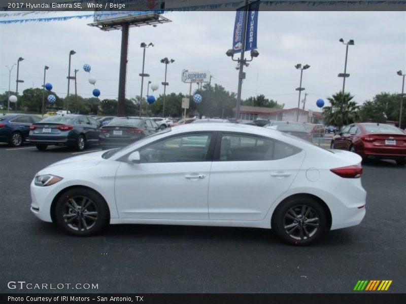 White / Beige 2017 Hyundai Elantra SE