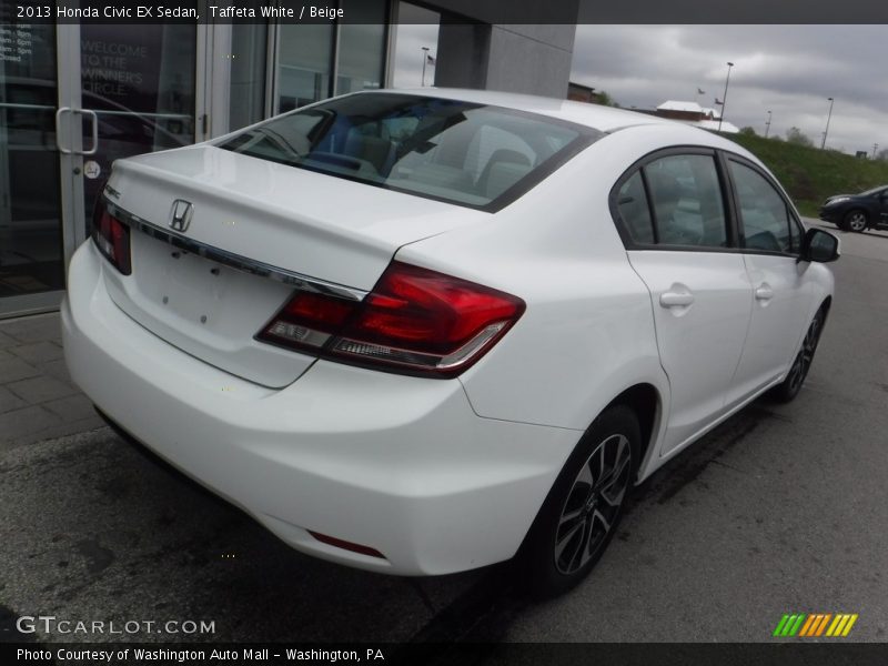 Taffeta White / Beige 2013 Honda Civic EX Sedan