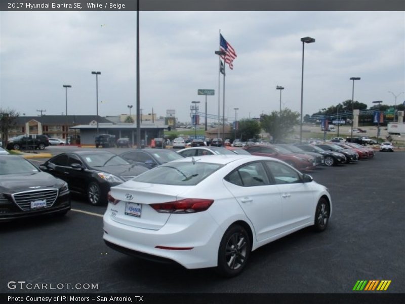 White / Beige 2017 Hyundai Elantra SE
