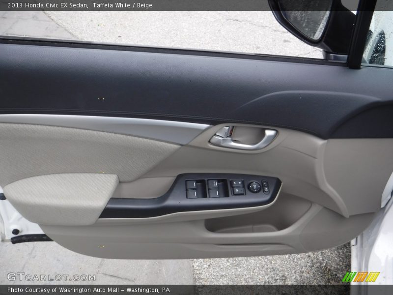 Taffeta White / Beige 2013 Honda Civic EX Sedan