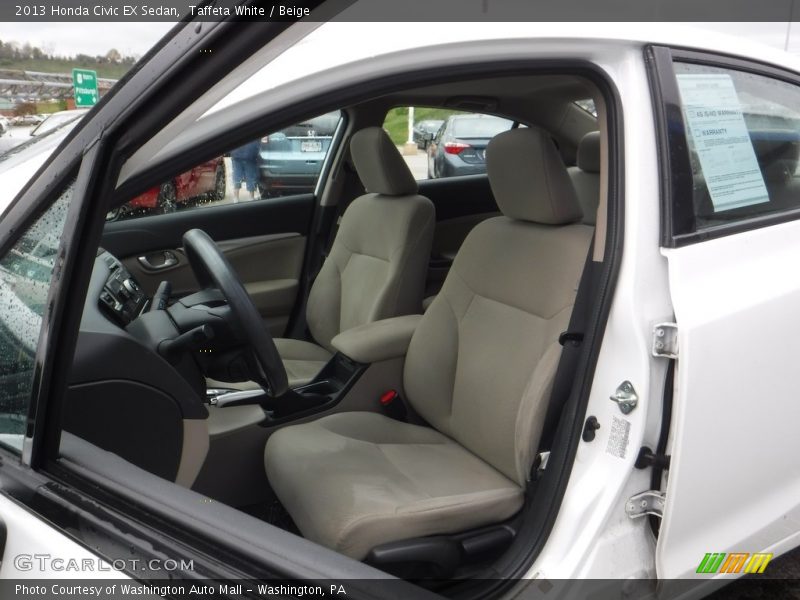 Taffeta White / Beige 2013 Honda Civic EX Sedan