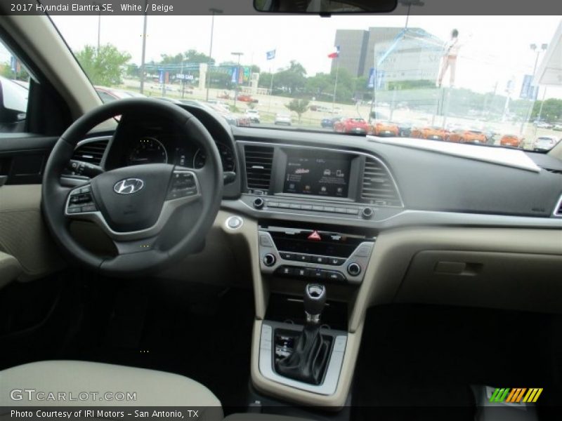 White / Beige 2017 Hyundai Elantra SE