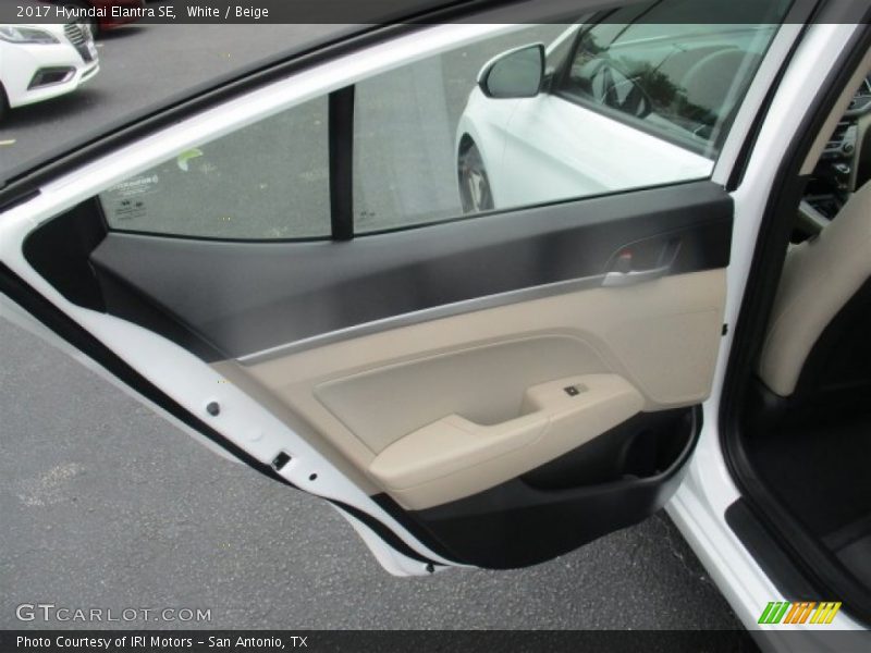 White / Beige 2017 Hyundai Elantra SE