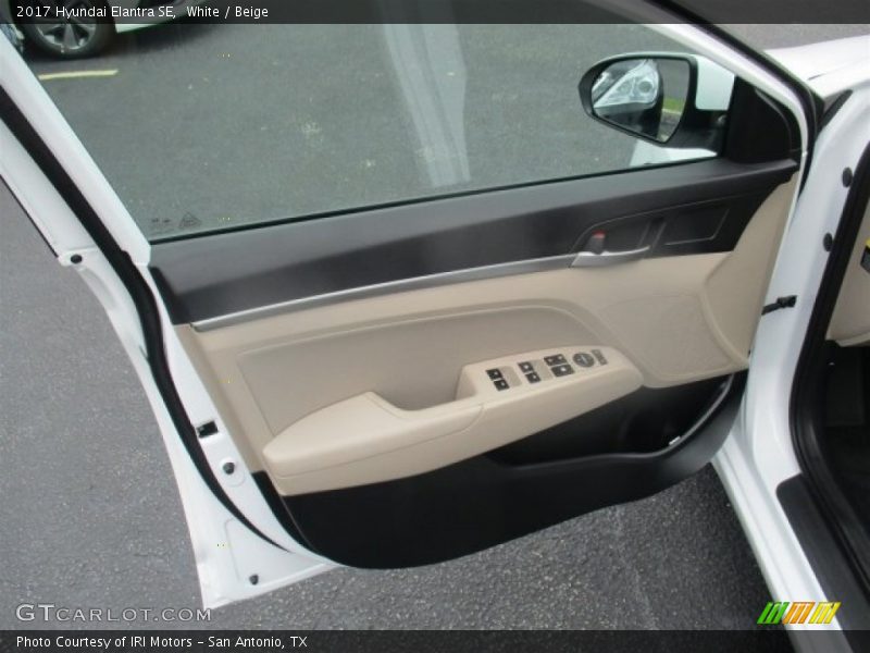 White / Beige 2017 Hyundai Elantra SE