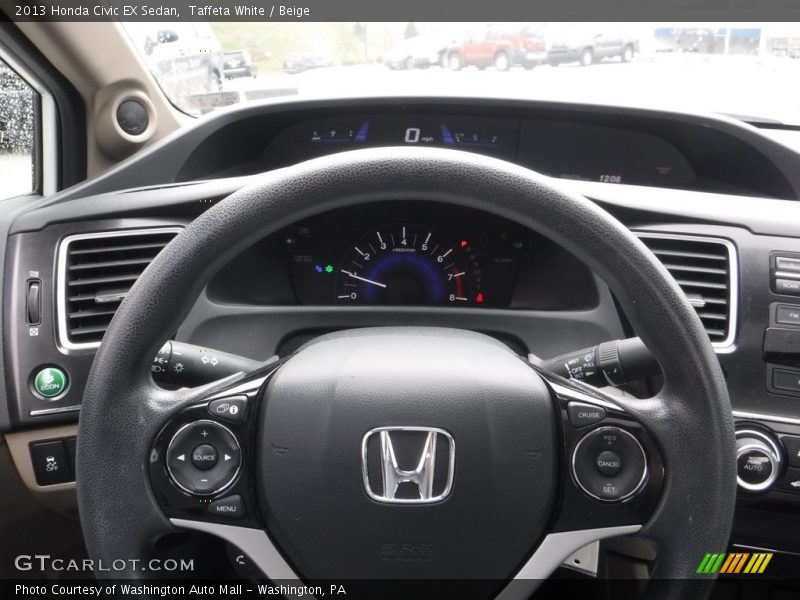 Taffeta White / Beige 2013 Honda Civic EX Sedan