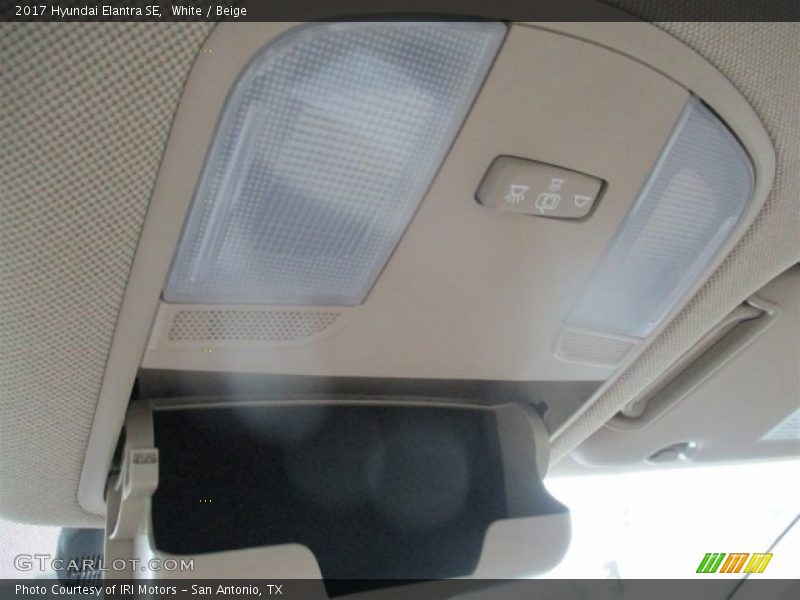 White / Beige 2017 Hyundai Elantra SE