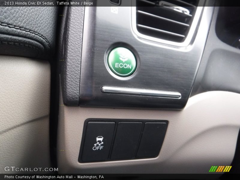 Taffeta White / Beige 2013 Honda Civic EX Sedan