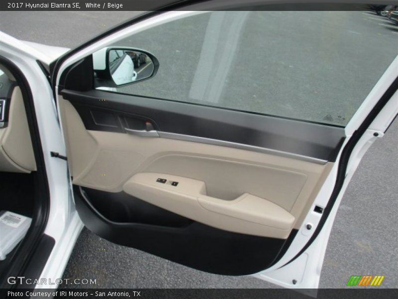 White / Beige 2017 Hyundai Elantra SE