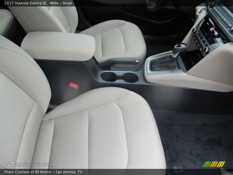 White / Beige 2017 Hyundai Elantra SE