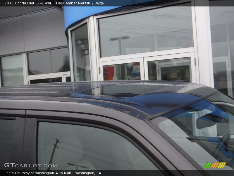 Dark Amber Metallic / Beige 2013 Honda Pilot EX-L 4WD