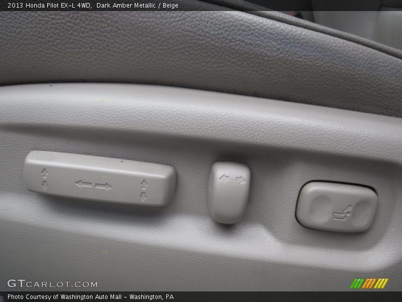 Dark Amber Metallic / Beige 2013 Honda Pilot EX-L 4WD