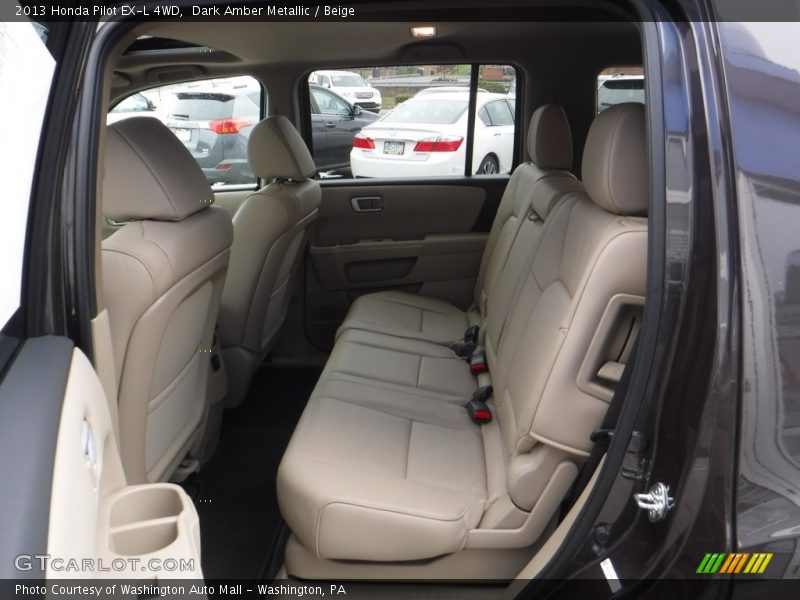 Dark Amber Metallic / Beige 2013 Honda Pilot EX-L 4WD