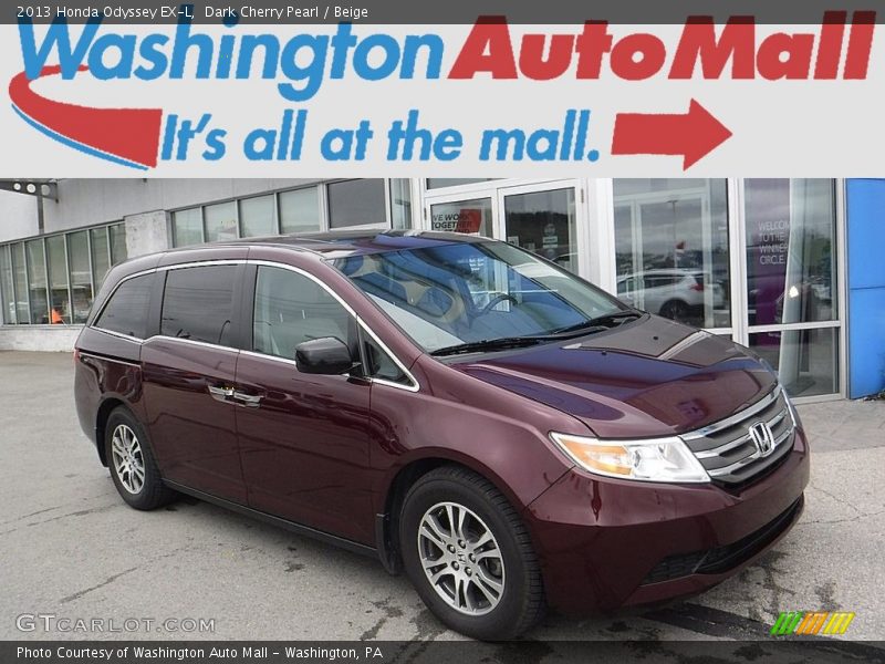 Dark Cherry Pearl / Beige 2013 Honda Odyssey EX-L