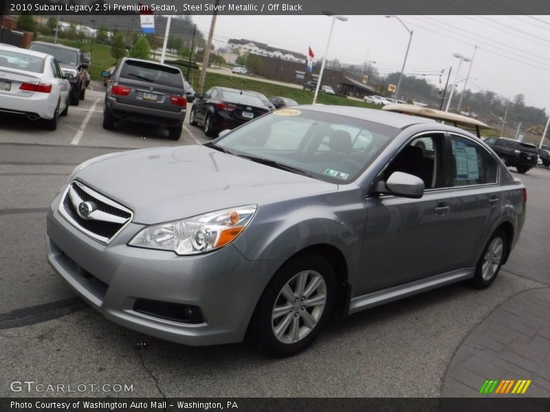 Steel Silver Metallic / Off Black 2010 Subaru Legacy 2.5i Premium Sedan