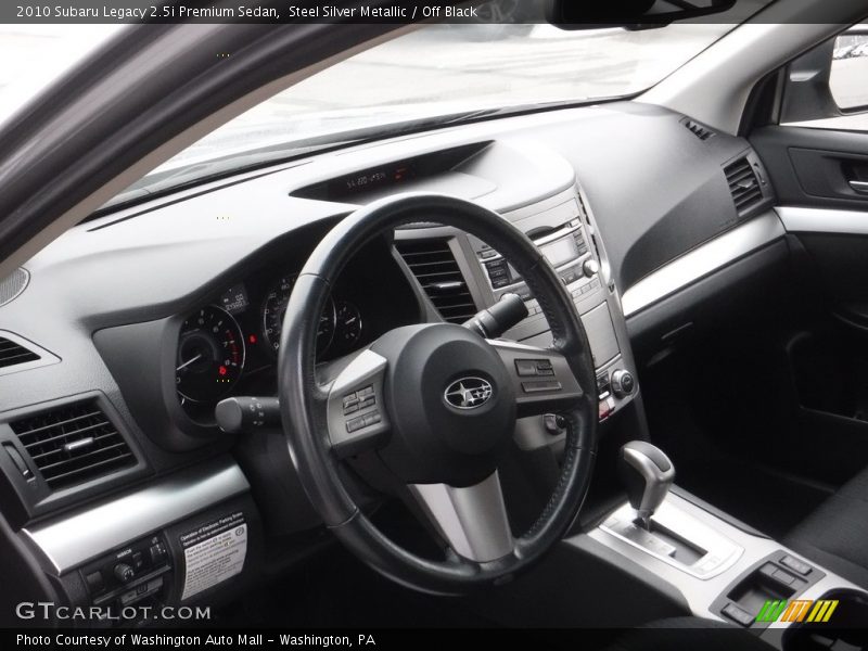 Steel Silver Metallic / Off Black 2010 Subaru Legacy 2.5i Premium Sedan