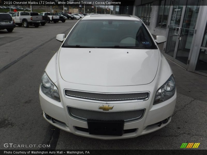 White Diamond Tricoat / Cocoa/Cashmere 2010 Chevrolet Malibu LTZ Sedan