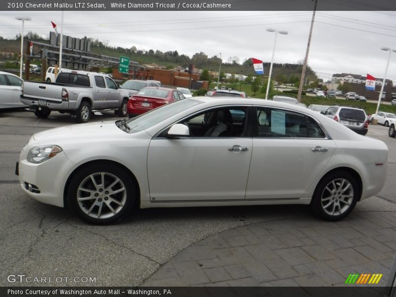 White Diamond Tricoat / Cocoa/Cashmere 2010 Chevrolet Malibu LTZ Sedan
