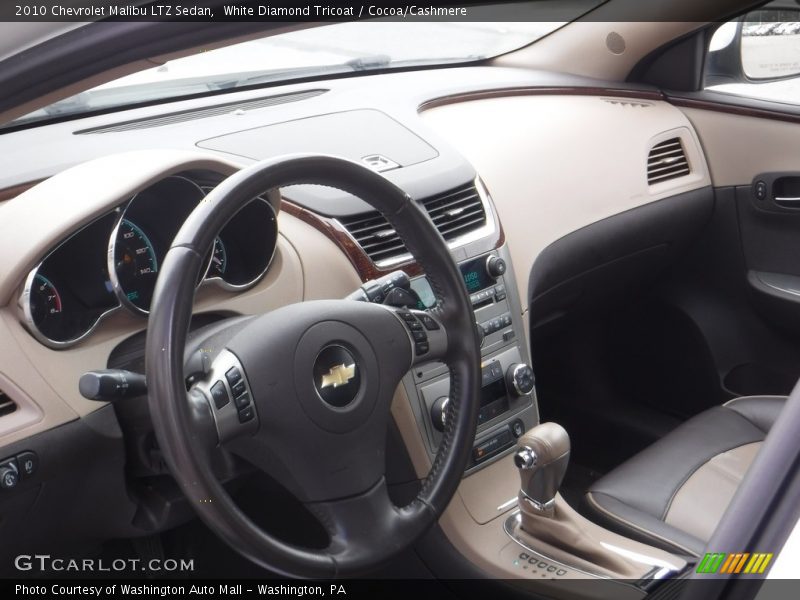 White Diamond Tricoat / Cocoa/Cashmere 2010 Chevrolet Malibu LTZ Sedan