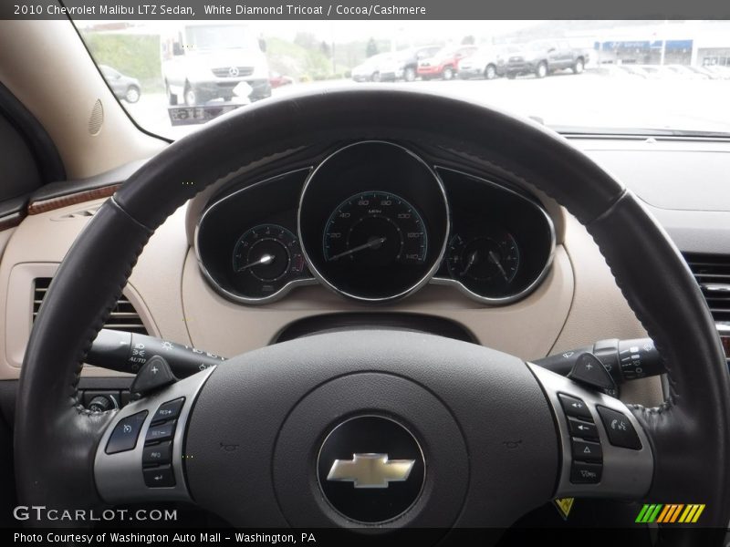 White Diamond Tricoat / Cocoa/Cashmere 2010 Chevrolet Malibu LTZ Sedan