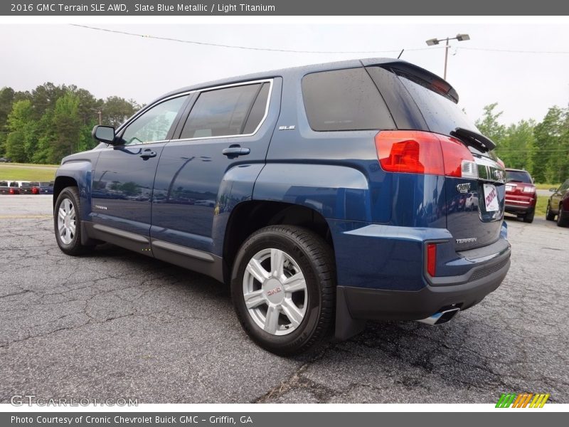 Slate Blue Metallic / Light Titanium 2016 GMC Terrain SLE AWD