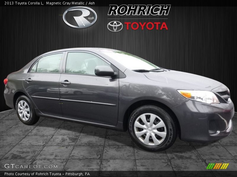 Magnetic Gray Metallic / Ash 2013 Toyota Corolla L