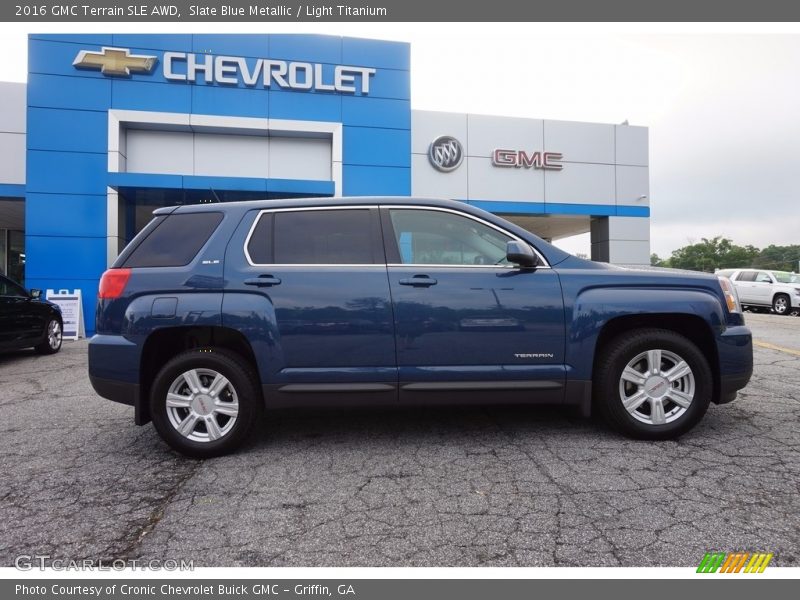 Slate Blue Metallic / Light Titanium 2016 GMC Terrain SLE AWD