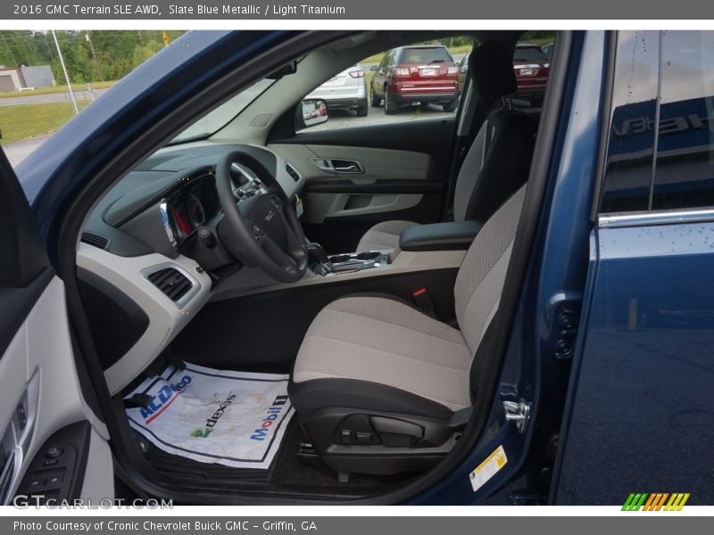 Slate Blue Metallic / Light Titanium 2016 GMC Terrain SLE AWD