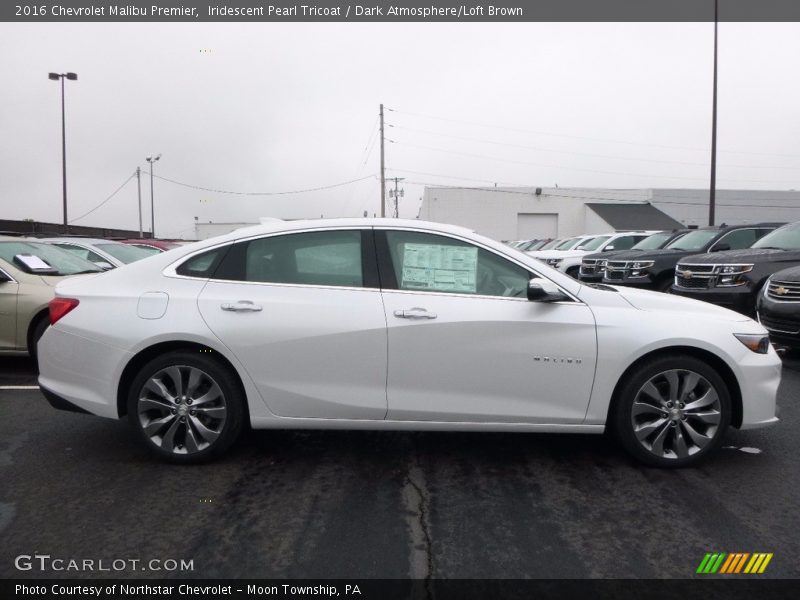 Iridescent Pearl Tricoat / Dark Atmosphere/Loft Brown 2016 Chevrolet Malibu Premier