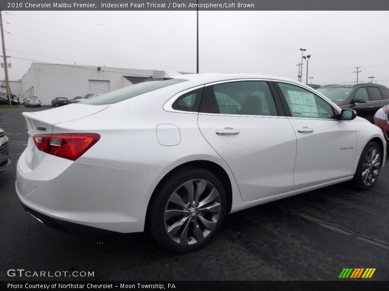 Iridescent Pearl Tricoat / Dark Atmosphere/Loft Brown 2016 Chevrolet Malibu Premier