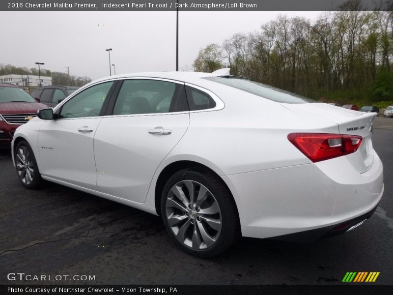 Iridescent Pearl Tricoat / Dark Atmosphere/Loft Brown 2016 Chevrolet Malibu Premier