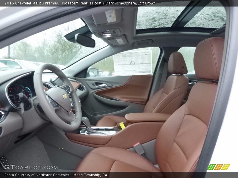 Iridescent Pearl Tricoat / Dark Atmosphere/Loft Brown 2016 Chevrolet Malibu Premier