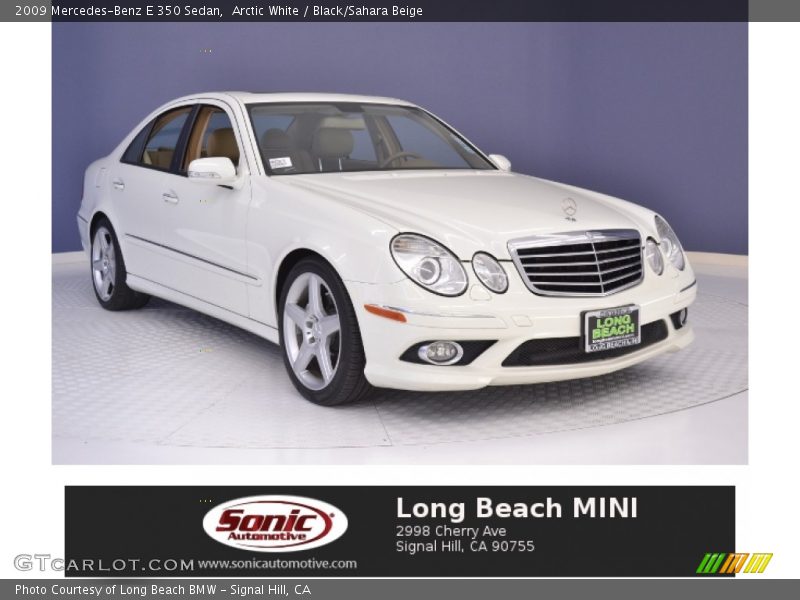 Arctic White / Black/Sahara Beige 2009 Mercedes-Benz E 350 Sedan