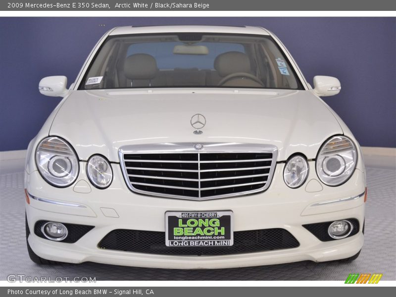 Arctic White / Black/Sahara Beige 2009 Mercedes-Benz E 350 Sedan