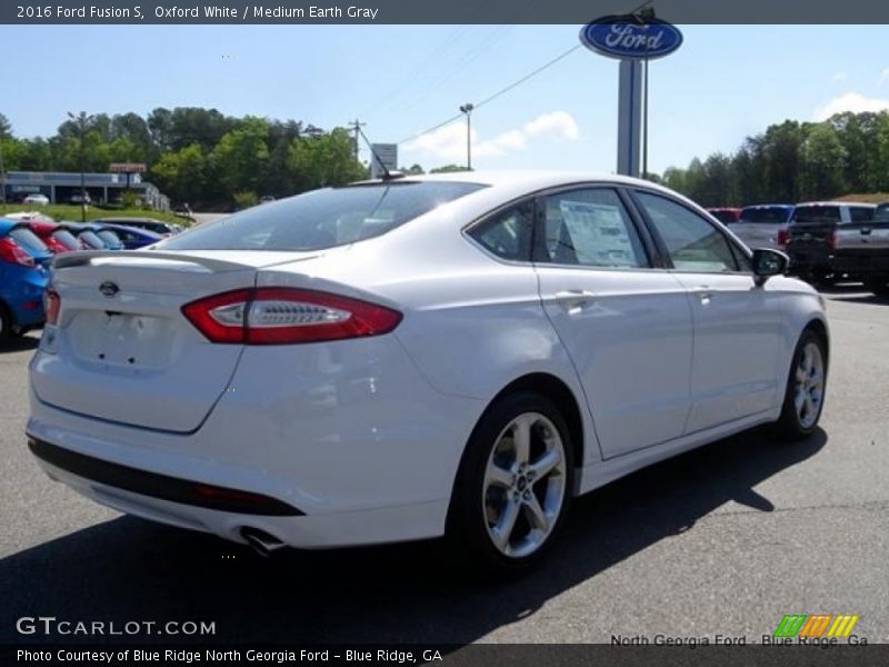 Oxford White / Medium Earth Gray 2016 Ford Fusion S