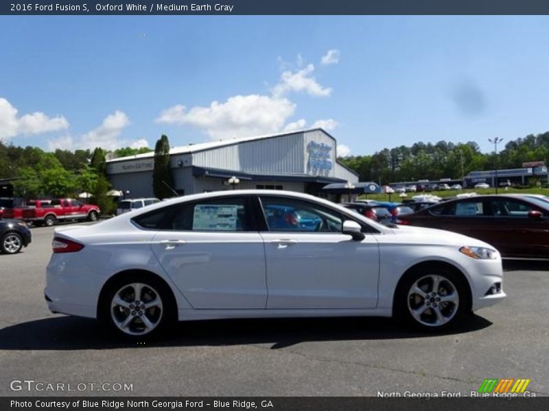 Oxford White / Medium Earth Gray 2016 Ford Fusion S