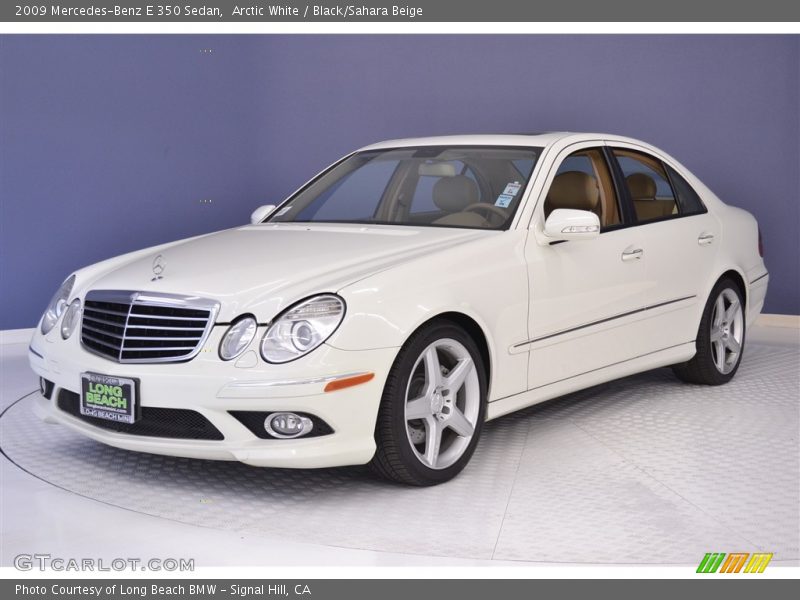 Arctic White / Black/Sahara Beige 2009 Mercedes-Benz E 350 Sedan