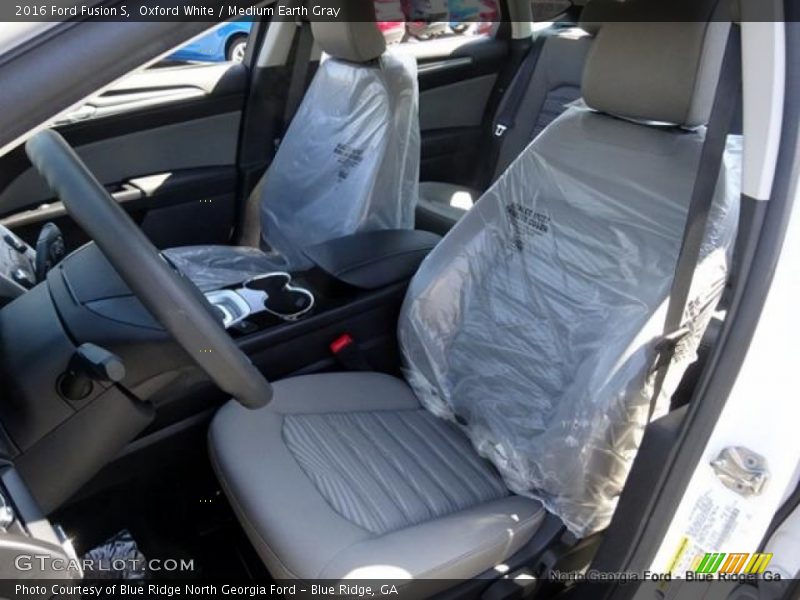Oxford White / Medium Earth Gray 2016 Ford Fusion S