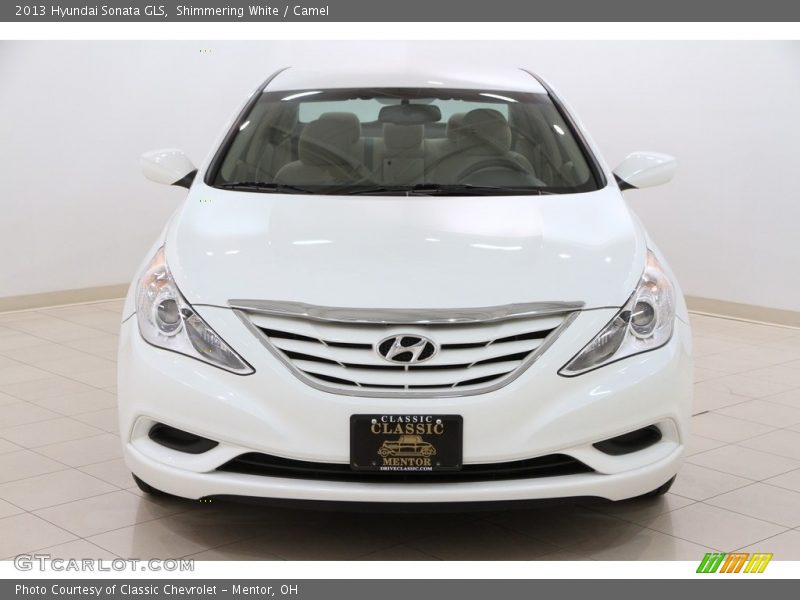 Shimmering White / Camel 2013 Hyundai Sonata GLS