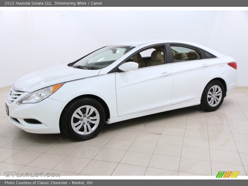 Shimmering White / Camel 2013 Hyundai Sonata GLS