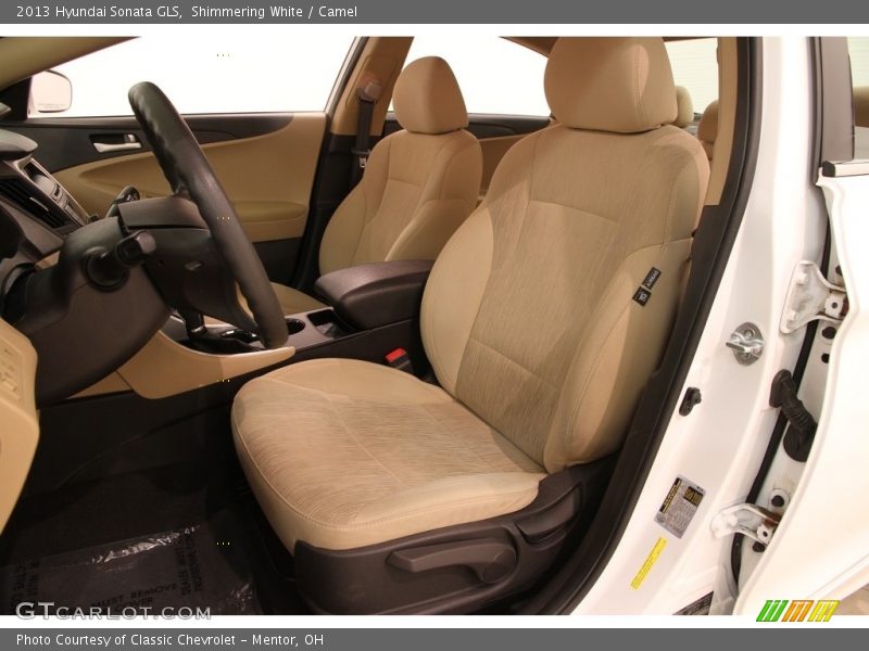 Shimmering White / Camel 2013 Hyundai Sonata GLS