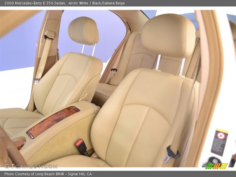 Arctic White / Black/Sahara Beige 2009 Mercedes-Benz E 350 Sedan
