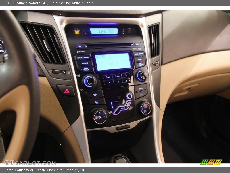 Shimmering White / Camel 2013 Hyundai Sonata GLS