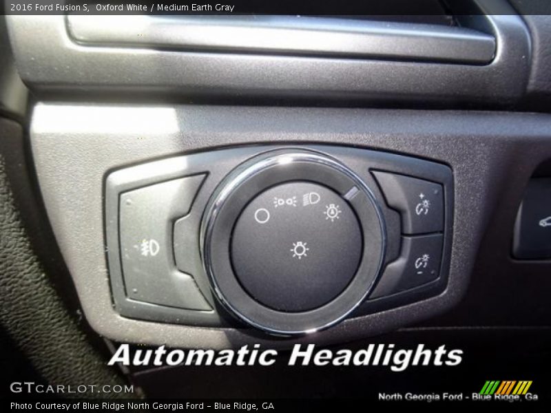 Oxford White / Medium Earth Gray 2016 Ford Fusion S