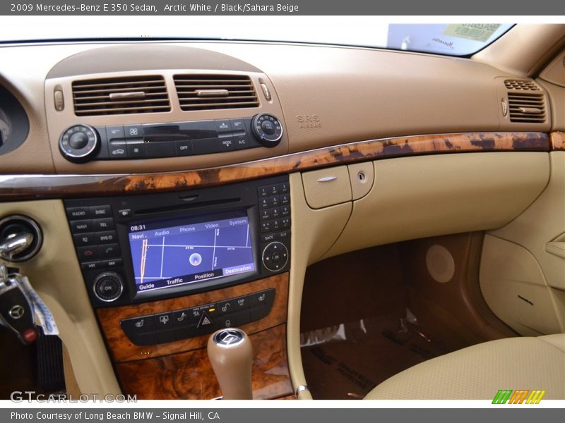 Arctic White / Black/Sahara Beige 2009 Mercedes-Benz E 350 Sedan