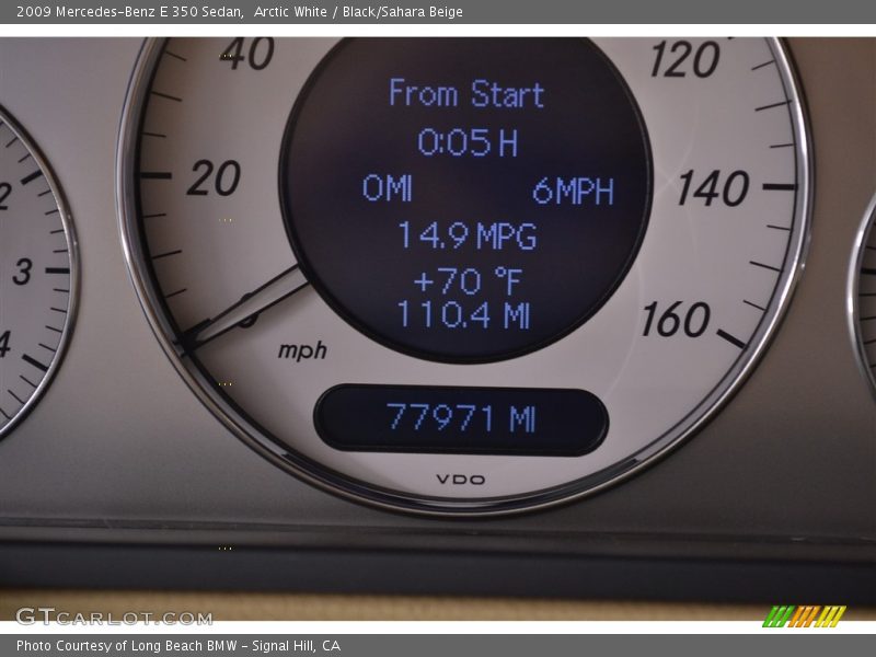 Arctic White / Black/Sahara Beige 2009 Mercedes-Benz E 350 Sedan