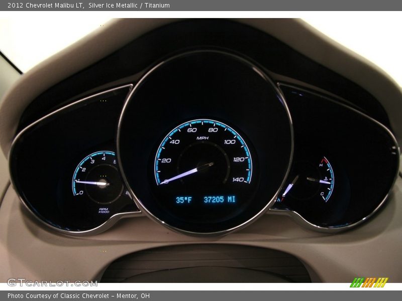 Silver Ice Metallic / Titanium 2012 Chevrolet Malibu LT