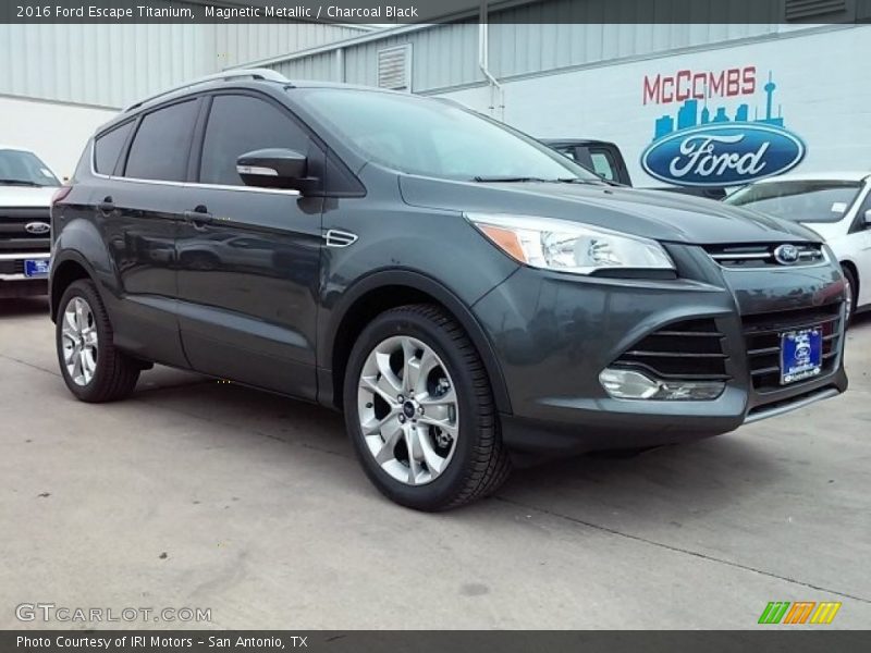 Magnetic Metallic / Charcoal Black 2016 Ford Escape Titanium