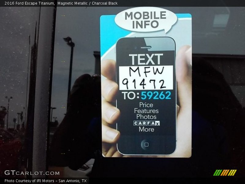 Magnetic Metallic / Charcoal Black 2016 Ford Escape Titanium