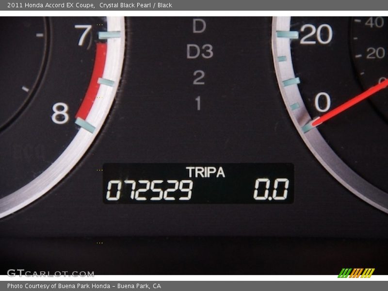 Crystal Black Pearl / Black 2011 Honda Accord EX Coupe