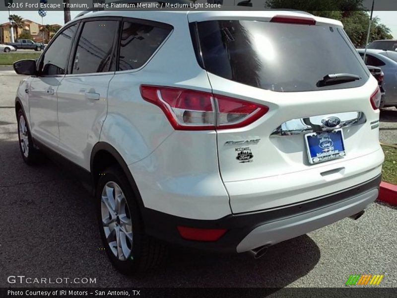 White Platinum Metallic / Medium Light Stone 2016 Ford Escape Titanium